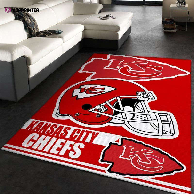 Kansas City Chiefs Rug Living Room Floor Decor Fan Gifts