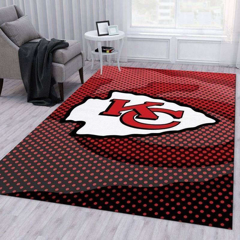 Kansas City Chiefs Rug Living Room Floor Decor Fan Gifts