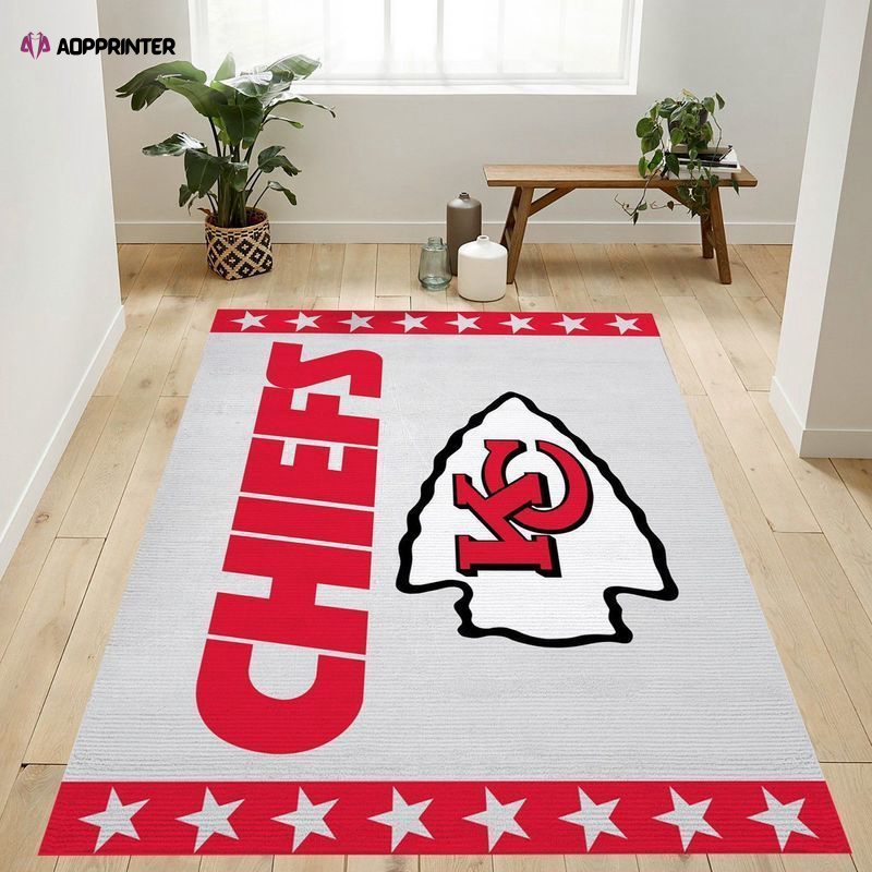 Kansas City Chiefs Rug Living Room Floor Decor Fan Gifts