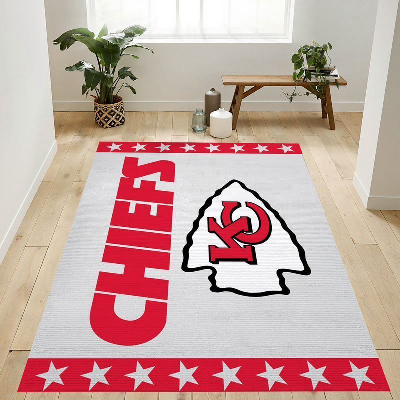 Kansas City Chiefs Rug Living Room Floor Decor Fan Gifts