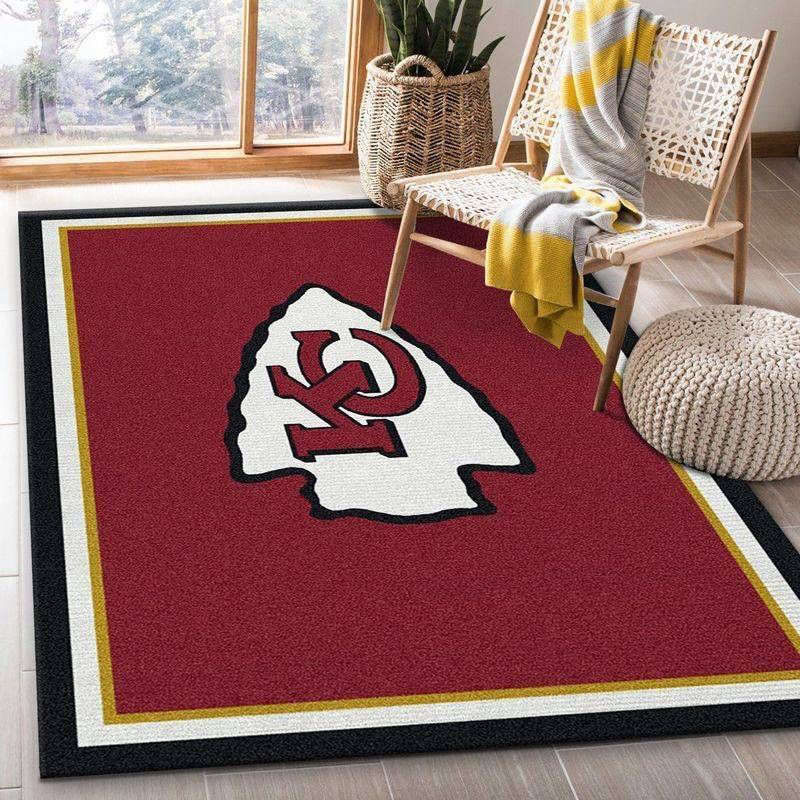 Kansas City Chiefs Rug Living Room Floor Decor Fan Gifts