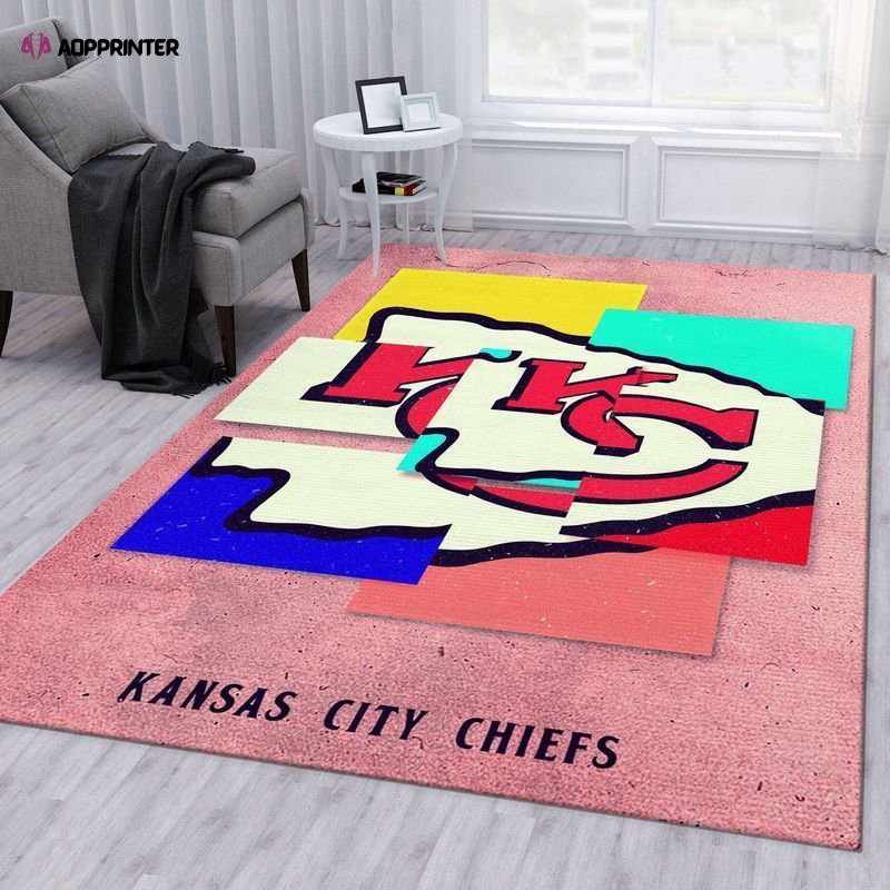Kansas City Chiefs Rug Living Room Floor Decor Fan Gifts