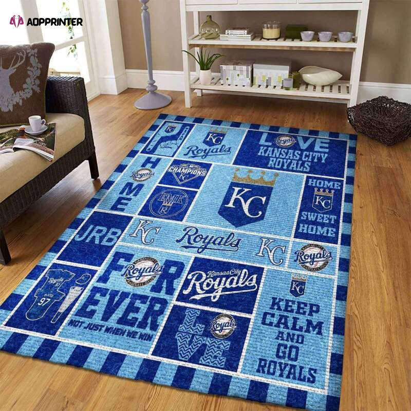 Kansas City Royals Rug Living Room Floor Decor Fan Gifts