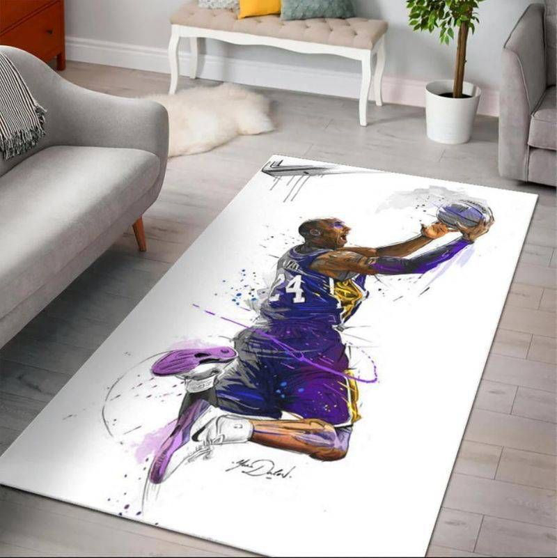 Kobe Bryant 24 Lakers Legend Rug Living Room Floor Decor Fan Gifts