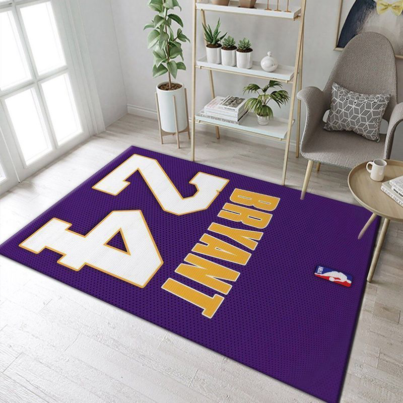 Kobe Bryant 24 Lakers NBA Rug Living Room Floor Decor Fan Gifts