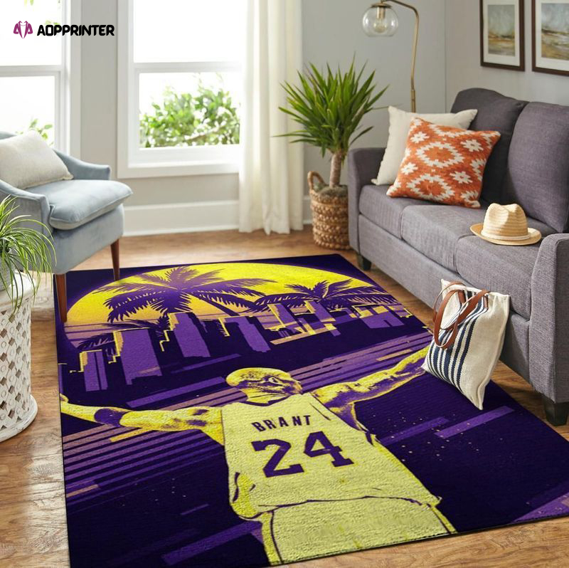 Kobe Bryant Legend 24 Lakers Sport Rug Living Room Floor Decor Fan Gifts