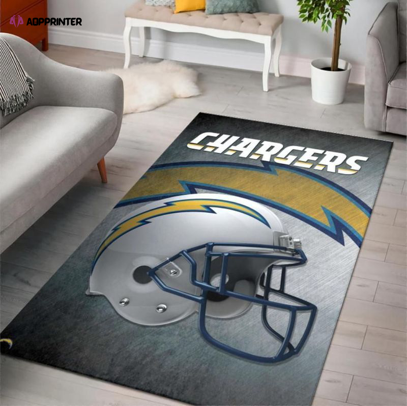 Los Angeles Chargers Rug Living Room Floor Decor Fan Gifts