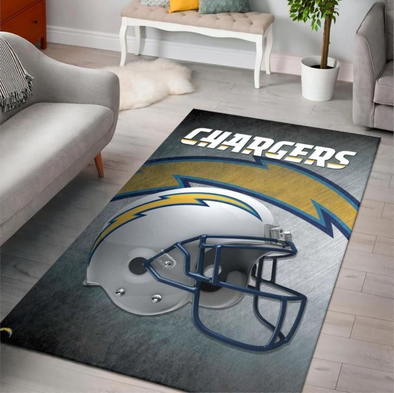 Los Angeles Chargers Rug Living Room Floor Decor Fan Gifts