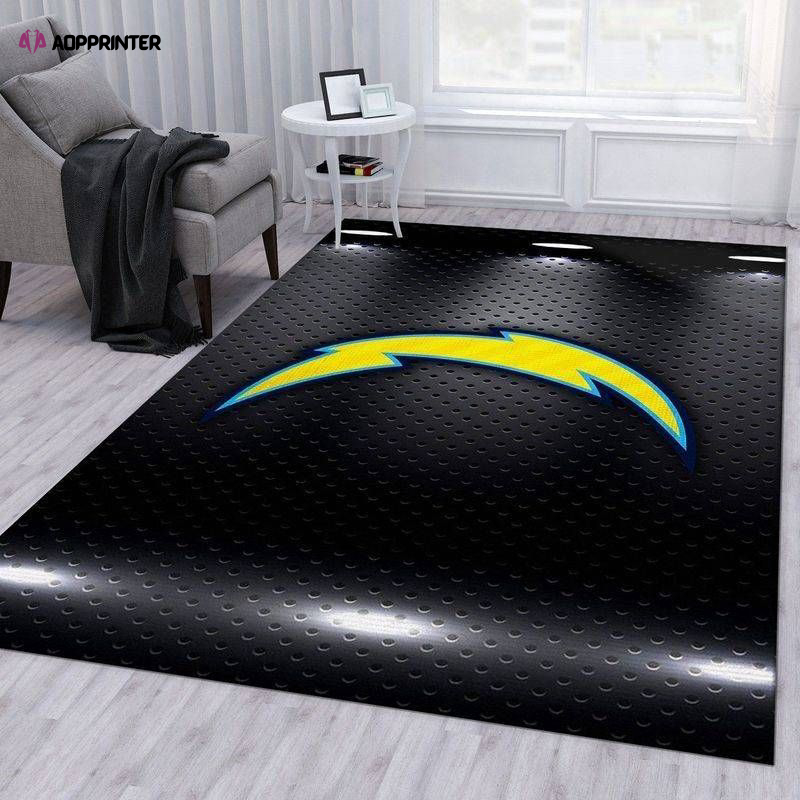 Los Angeles Chargers Rug Living Room Floor Decor Fan Gifts