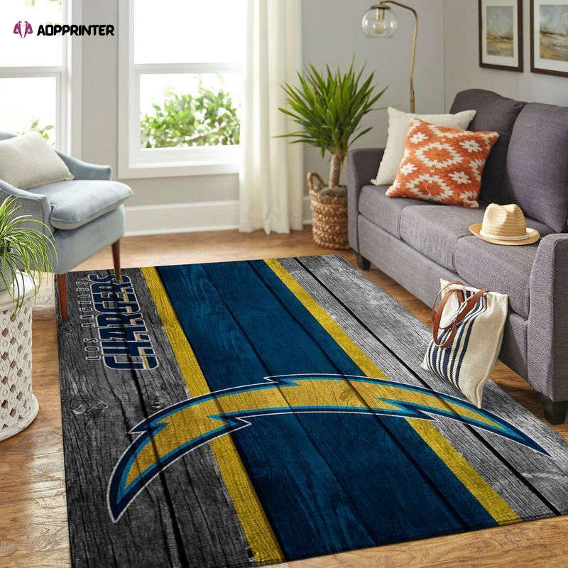 Los Angeles Chargers Rug Living Room Floor Decor Fan Gifts