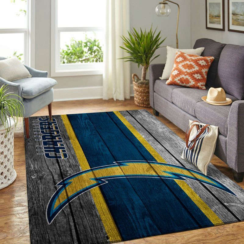 Los Angeles Chargers Rug Living Room Floor Decor Fan Gifts