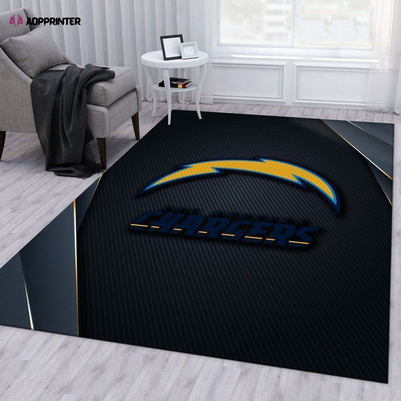 Los Angeles Chargers Rug Living Room Floor Decor Fan Gifts