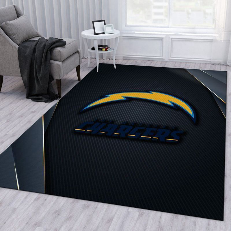 Los Angeles Chargers Rug Living Room Floor Decor Fan Gifts