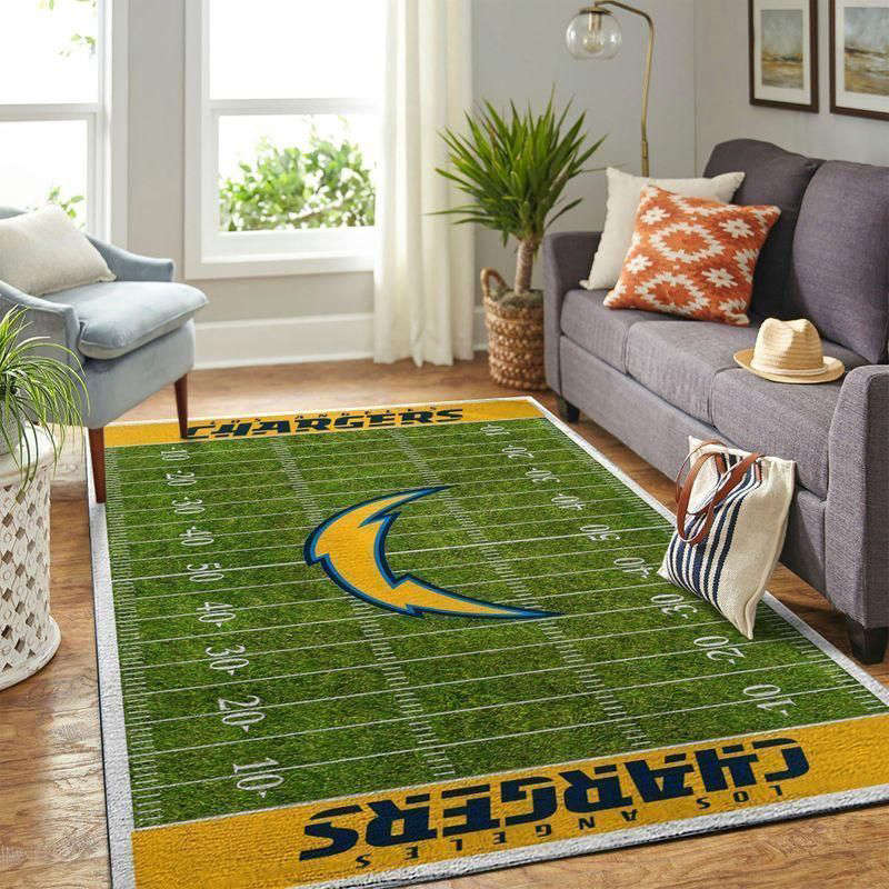 Los Angeles Chargers Rug Living Room Floor Decor Fan Gifts