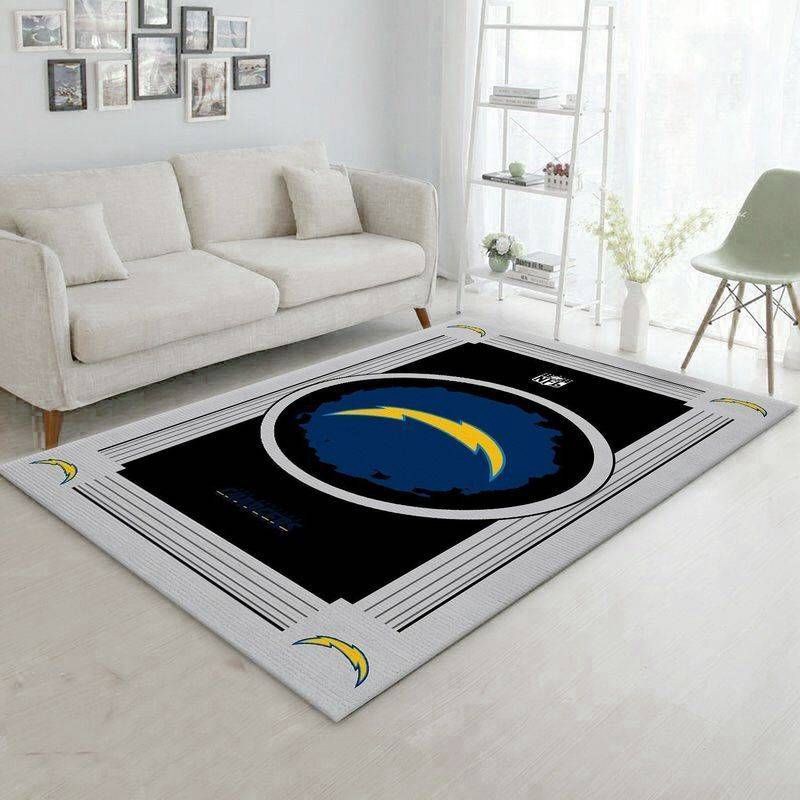 Los Angeles Chargers Rug Living Room Floor Decor Fan Gifts