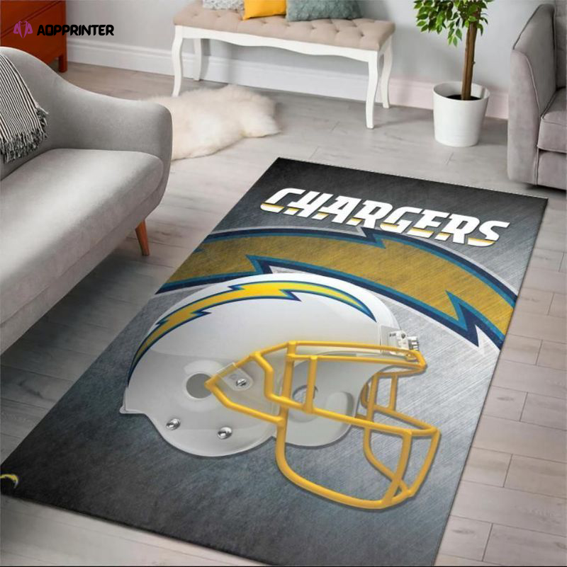 Los Angeles Chargers Rug Living Room Floor Decor Fan Gifts