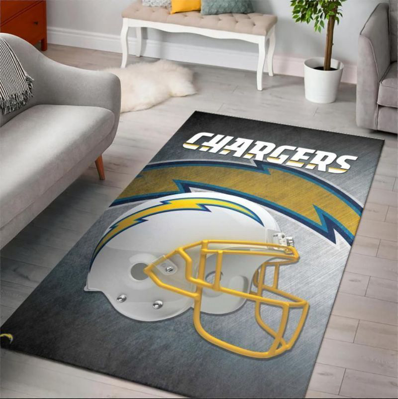 Los Angeles Chargers Rug Living Room Floor Decor Fan Gifts