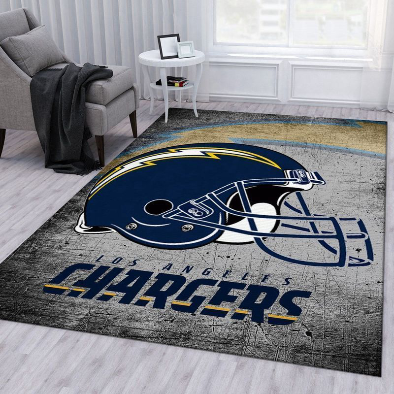 Los Angeles Chargers Rug Living Room Floor Decor Fan Gifts