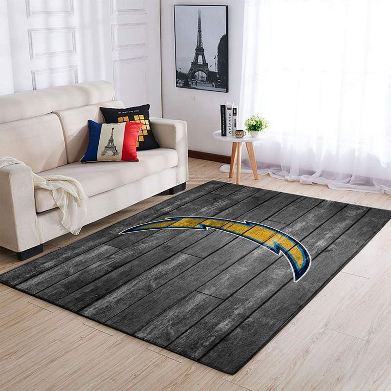 Los Angeles Chargers Rug Living Room Floor Decor Fan Gifts