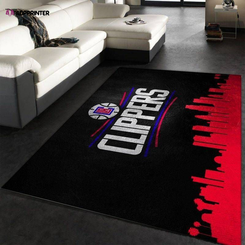 Los Angeles Clippers Rug Living Room Floor Decor Fan Gifts