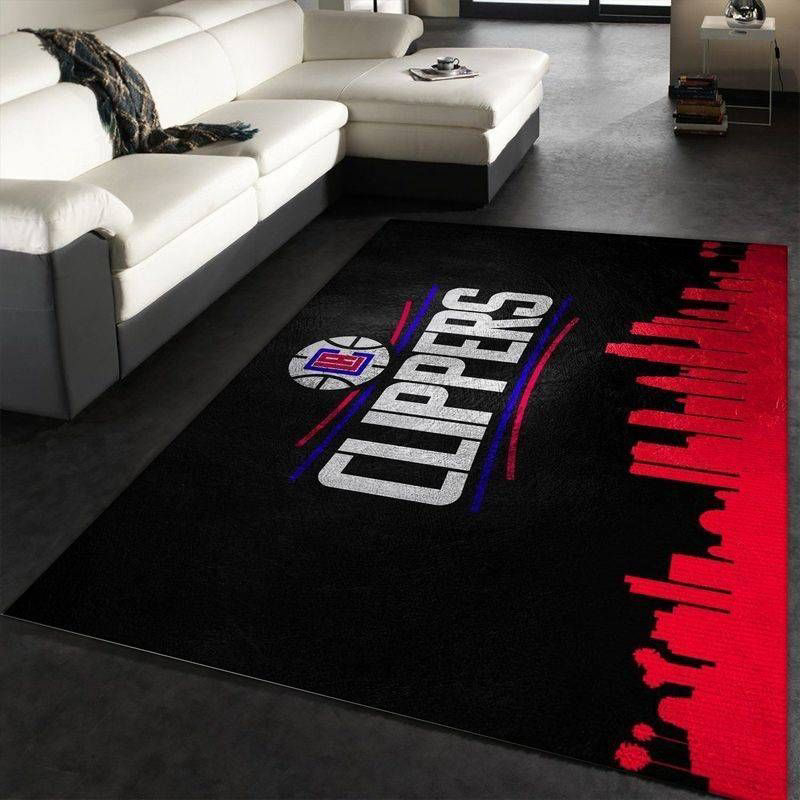 Los Angeles Clippers Rug Living Room Floor Decor Fan Gifts