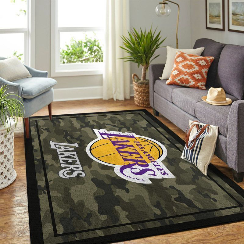 Los Angeles Lakers Rug Living Room Floor Decor Fan Gifts