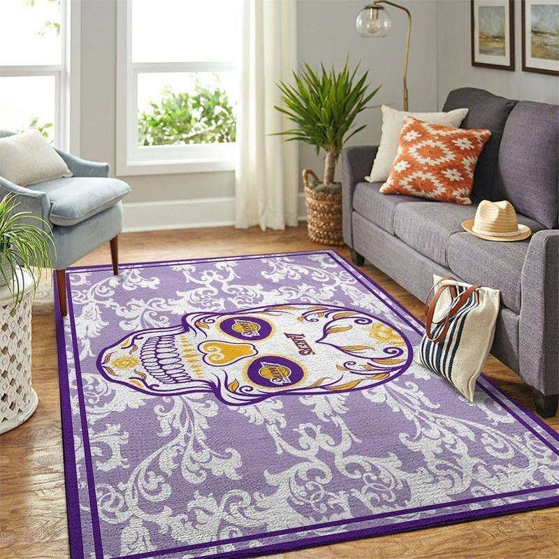 Los Angeles Lakers Rug Living Room Floor Decor Fan Gifts