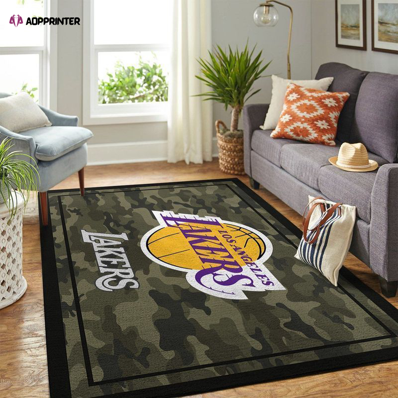 Los Angeles Lakers Rug Living Room Floor Decor Fan Gifts