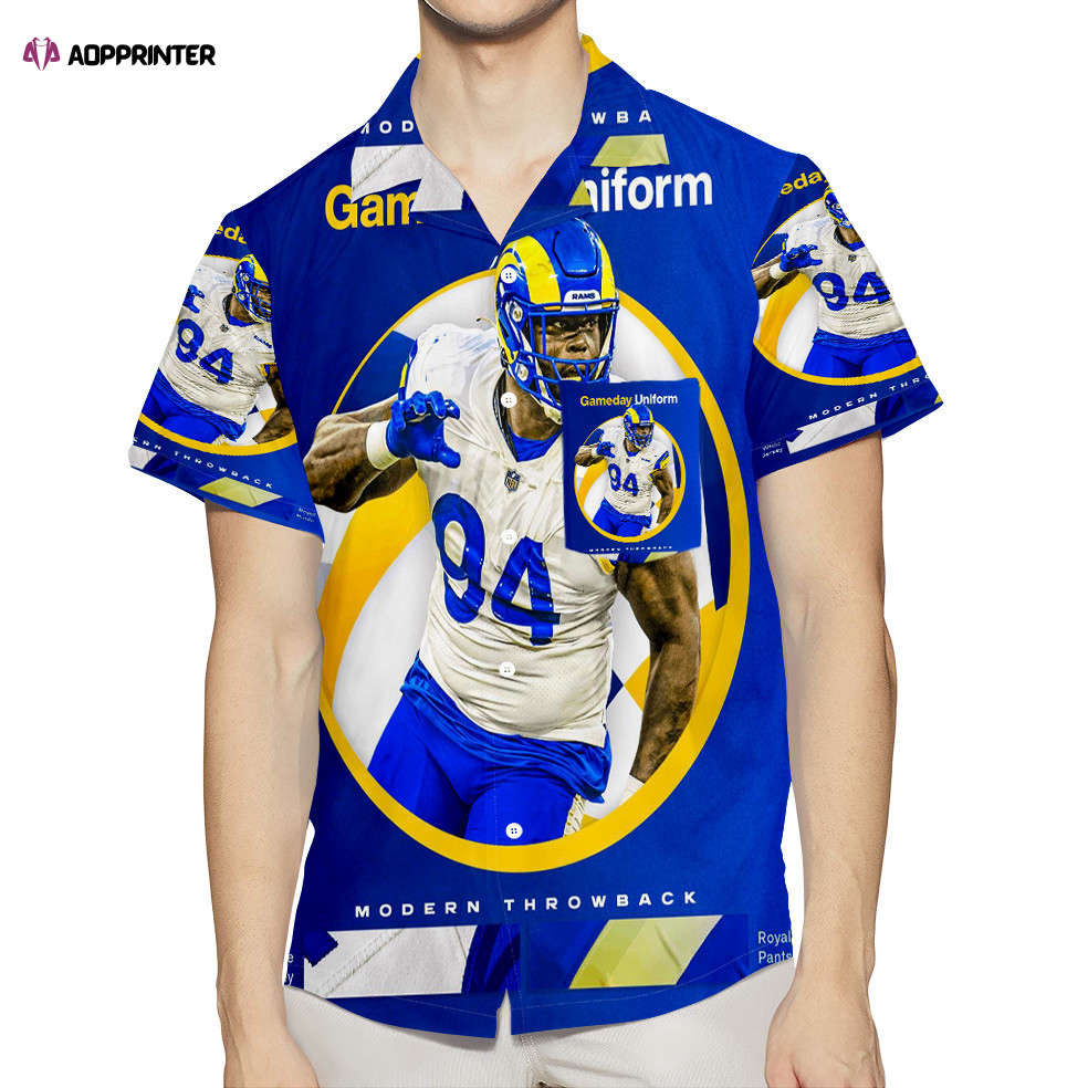 Los Angeles Rams A Shawn Robinson1 3D All Over Print Summer Beach Hawaiian Shirt With Pocket