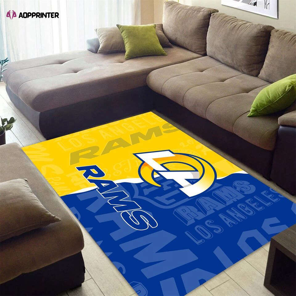 Los Angeles Rams Rug Living Room Floor Decor Fan Gifts