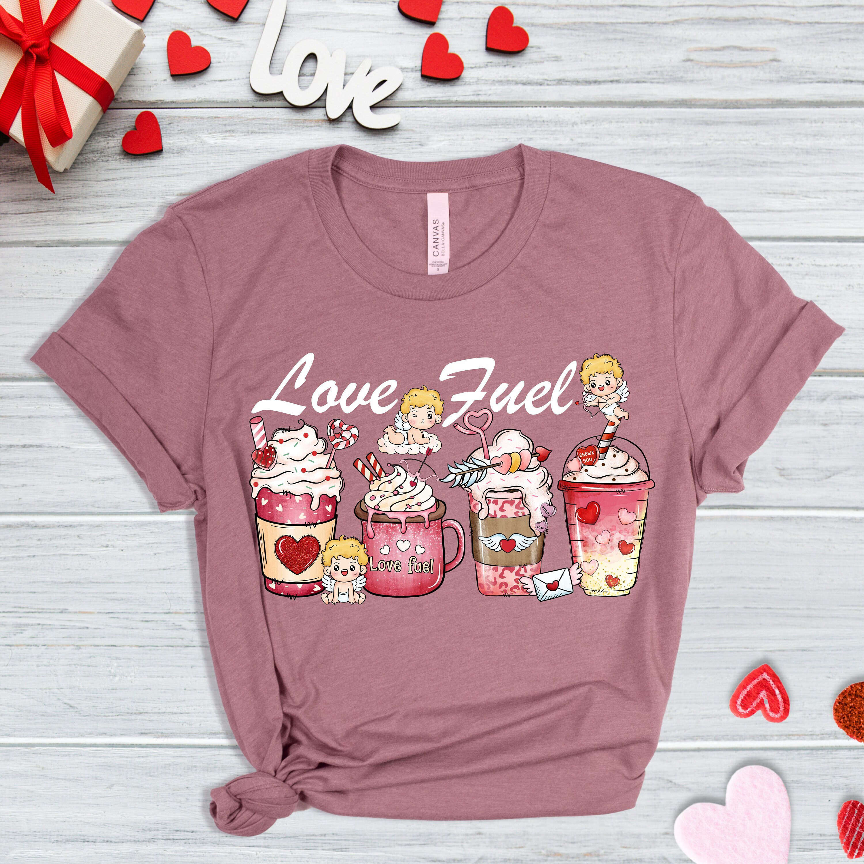 Love Fuel Coffee T-shirt – Valentine s Day Shirt for Coffee Lovers