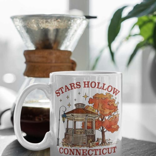 Luke’s Stars Hollow Autumn Connecticut Gilmore Girls EST. 1779 Autumn Mug White 11 oz Ceramic Mug Gift