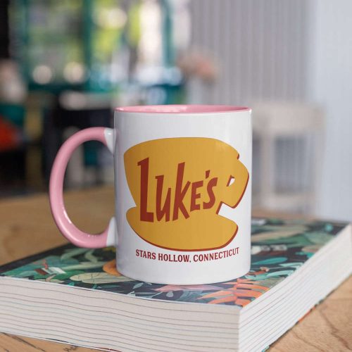 Luke’s Stars Hollow Connecticut Gilmore Girls Yellow Logo White Gift For Her Gilmore Fan  11 oz Ceramic Mug Gift