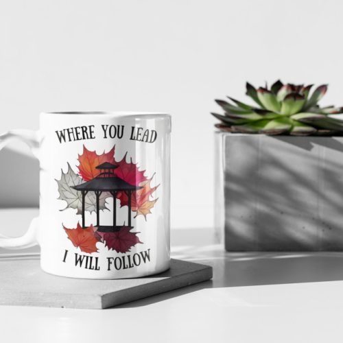 Luke’s Stars Hollow Where You Lead I Will Follow Autumn Gilmore Girls Autumn Mug White 11 oz Ceramic Mug Gift