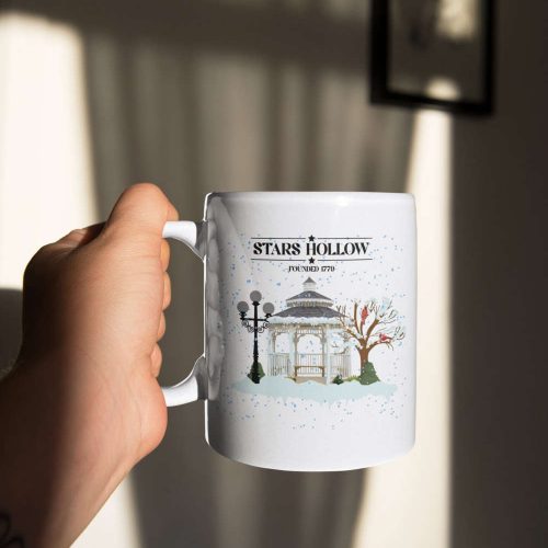 Luke’s Stars Hollow Winter Connecticut Gilmore Girls Founded 1779 Winter Mug White Christmas Mug 11 oz Ceramic Mug Gift