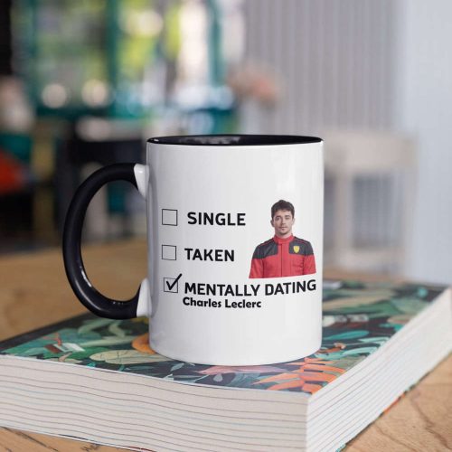 Mentally Dating Charles Leclerc, Leclerc Fan, F1 Formula One Fan, Ferrari Fan, Coffee Mug White 11 oz Ceramic Mug Gift