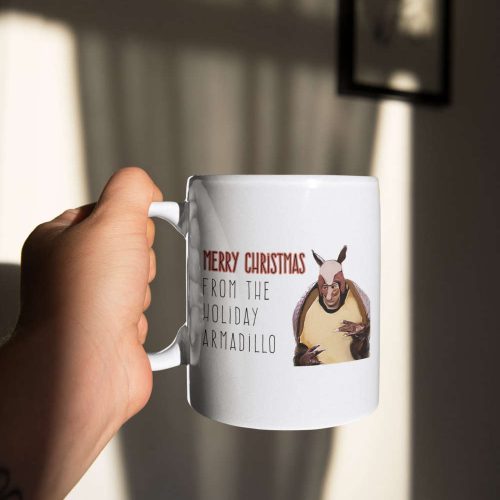 Merry Christmas From The Holiday Armadillo Friends 11 oz Ceramic Mug Gift