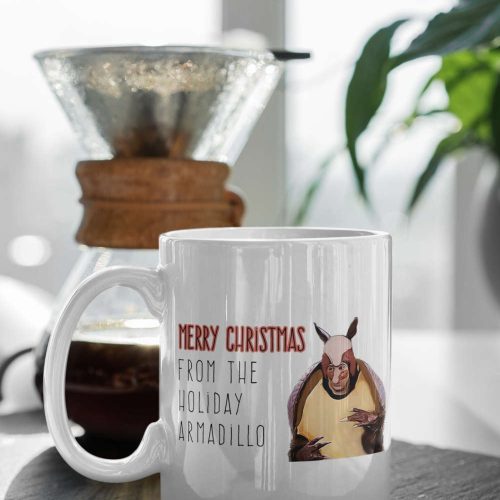 Merry Christmas From The Holiday Armadillo Friends 11 oz Ceramic Mug Gift