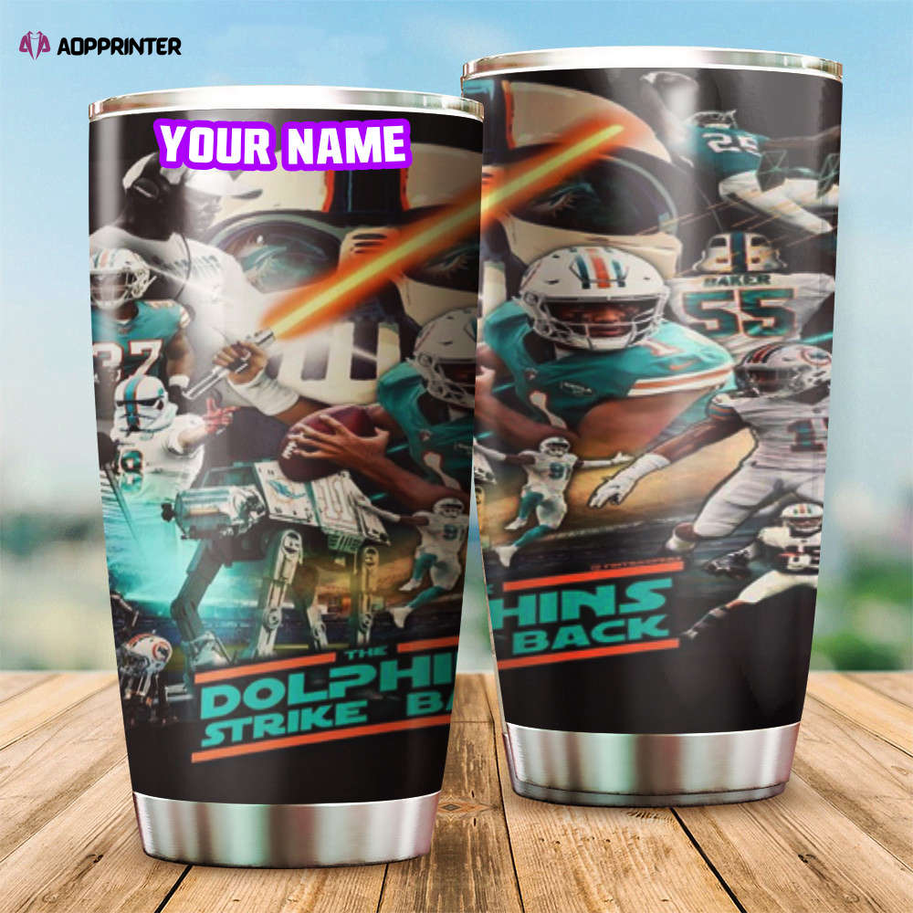 Miami Dolphins Players7 Personalized Foldable Stainless Steel Tumbler Cup Keeps Drinks Cold And Hot