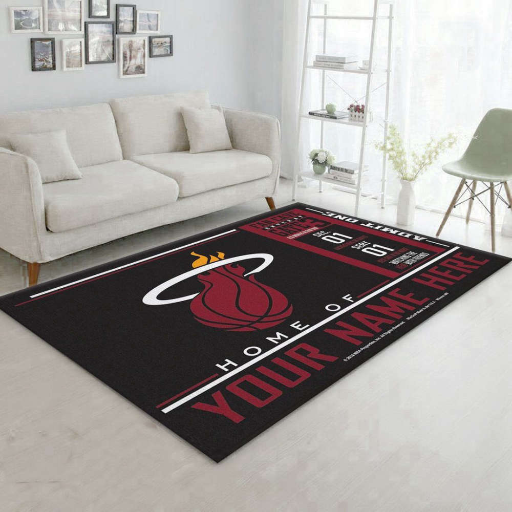 Miami Heat Rug Living Room Floor Decor Fan Gifts