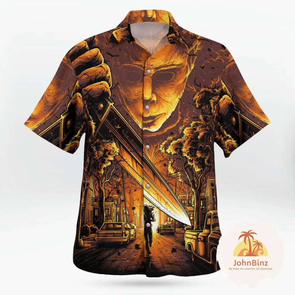 Michael Myers Hawaiian Shirt – Horror Button Up Gift For Him