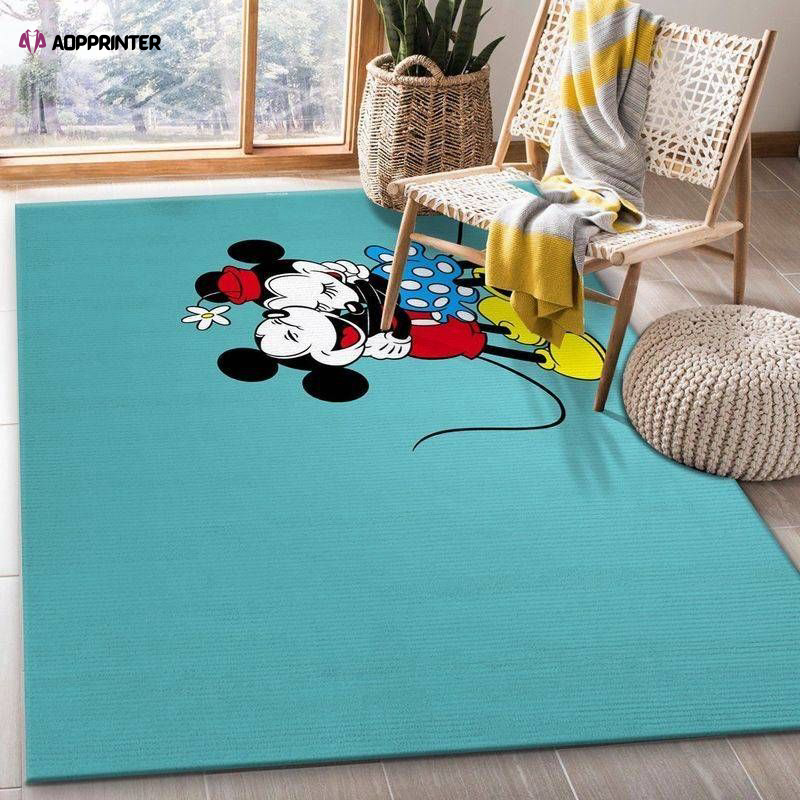 Mickey And Minnie Mouse Rug Living Room Floor Decor Fan Gifts