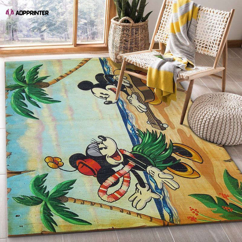 Mickey And Minnie Mouse Rug Living Room Floor Decor Fan Gifts