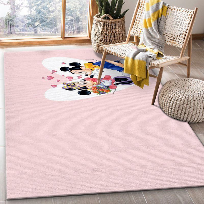 Mickey Mouse And Friend Rug Living Room Floor Decor Fan Gifts