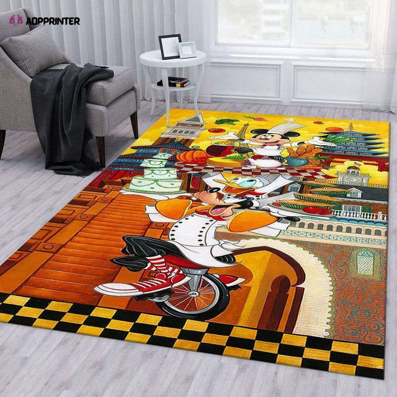 Mickey Mouse And Friend Rug Living Room Floor Decor Fan Gifts