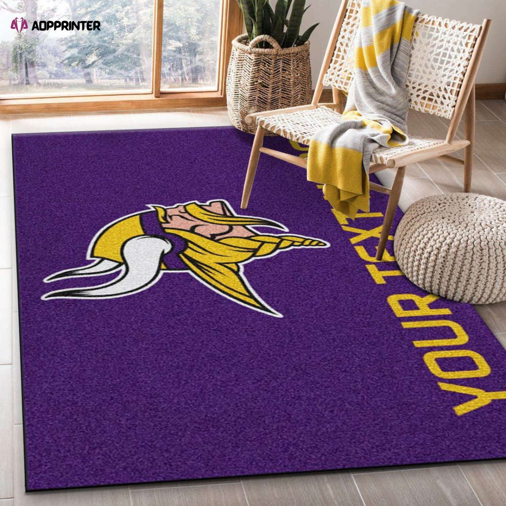 Minnesota Vikings Rug Living Room Floor Decor Fan Gifts