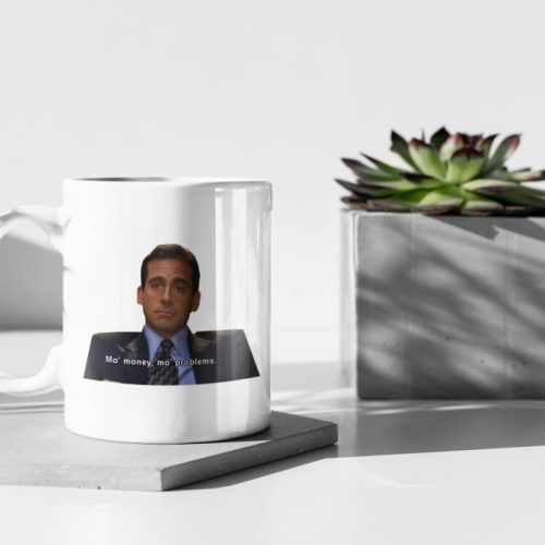 Mo’ Money Mo’ Problems Michael Scott White 11 oz Ceramic Mug Gift