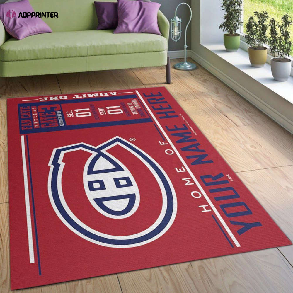 Montreal Canadiens Rug Living Room Floor Decor Fan Gifts