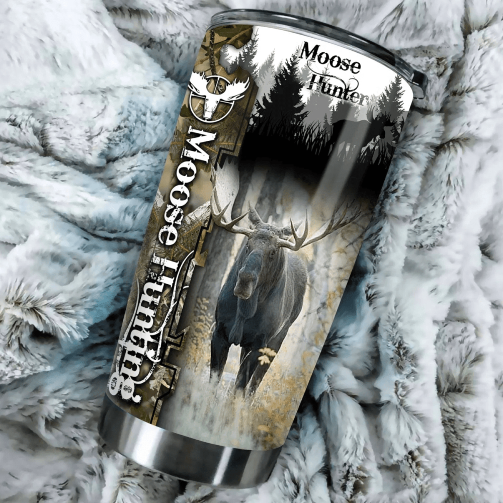 Moose Hunting Stainless Steel Tumbler