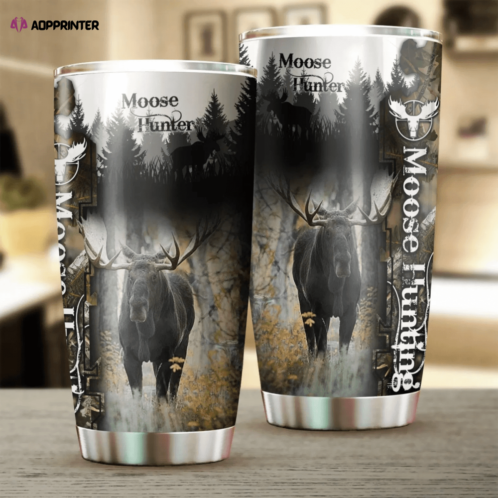 Moose Hunting Stainless Steel Tumbler